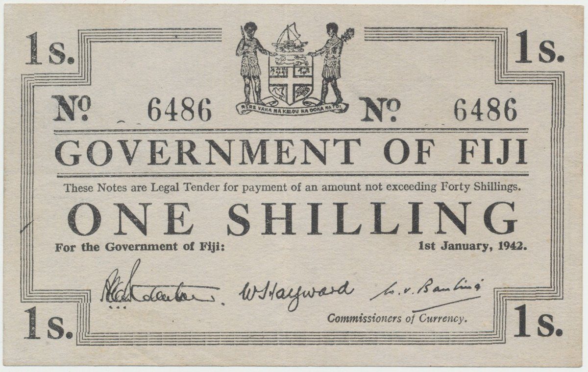 Fidži, 1 Shilling 1942, P.48a