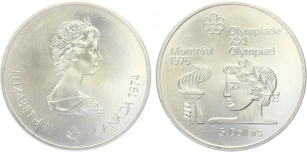 Kanada, 5 Dollar 1974 - OH Montreal 1976