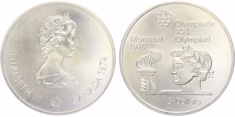 Kanada, 5 Dollar 1974 - OH Montreal 1976