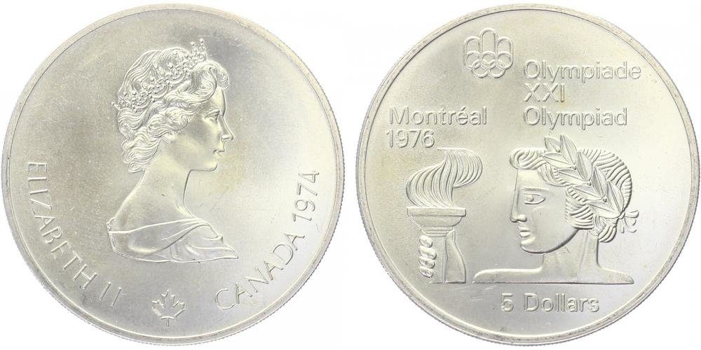 Kanada, 5 Dollar 1974 - OH Montreal 1976