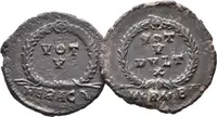 AE 3, Heraclea, Rv: ve věnci nápis VOT / V / MVLT / X, RIC.110b a 111, — 2