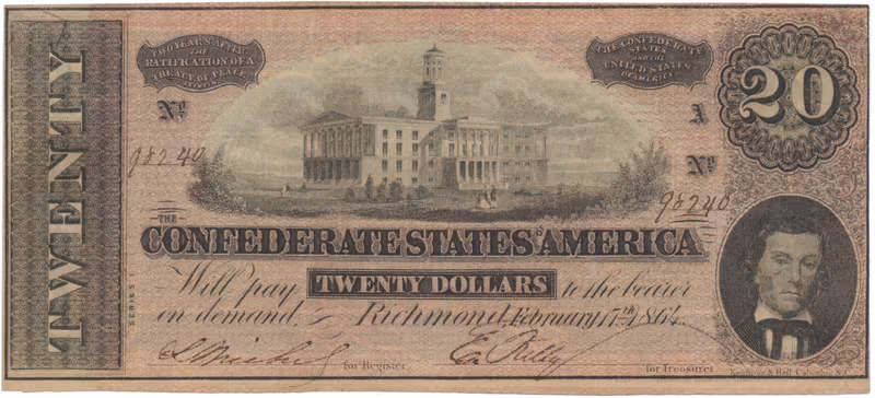 CSA, 20 Dollar 1864, P.69