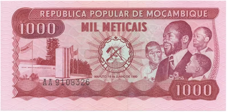 Mosambik, 1000 Meticais 1980, P.128