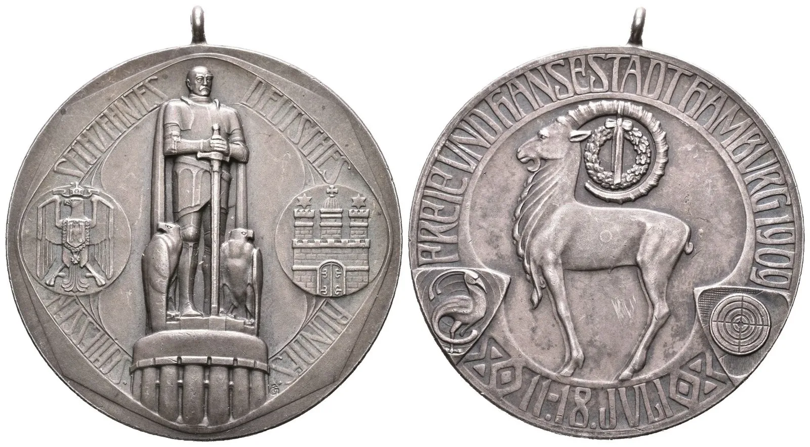 AR Medaile 1909 - 16. Spolkové střelby v Hamburku. — 1