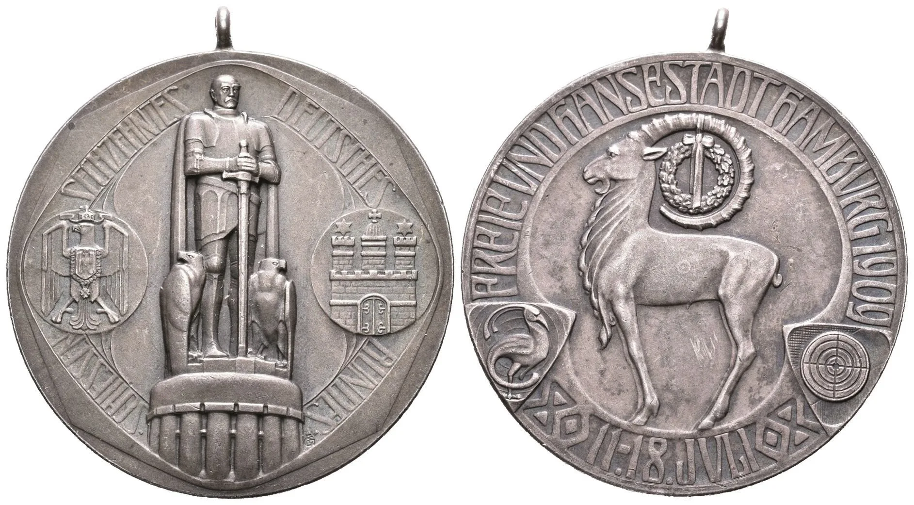 AR Medaile 1909 - 16. Spolkové střelby v Hamburku. — 1