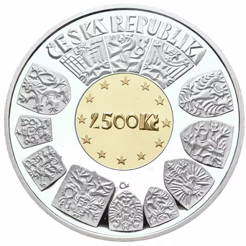 2500 Kč 2004 - Vstup České republiky do EU, etue, certifikát,