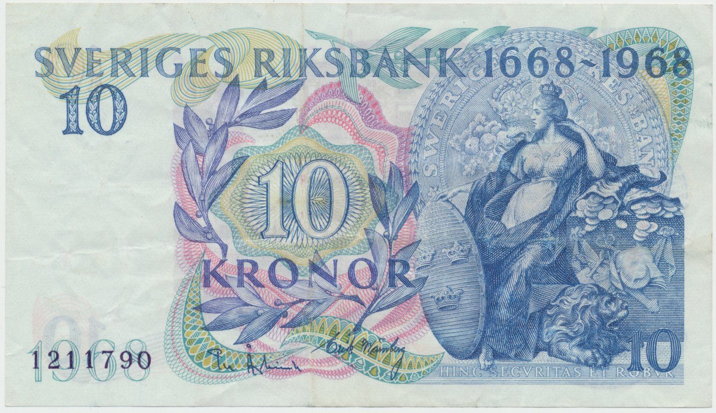 Švédsko, 10 Kronor 1958, jubilejní, P.56