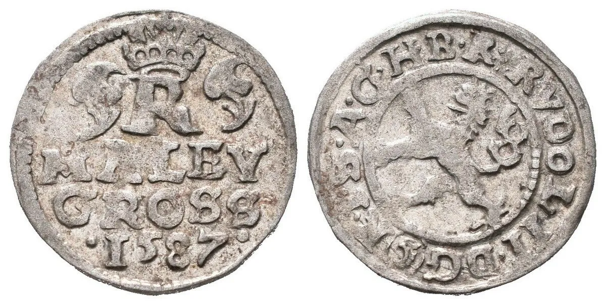 Rudolf II., Malý groš 1587, České Budějovice