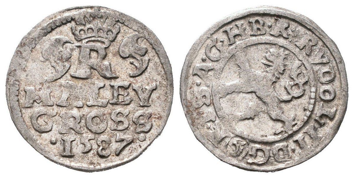 Rudolf II., Malý groš 1587, České Budějovice