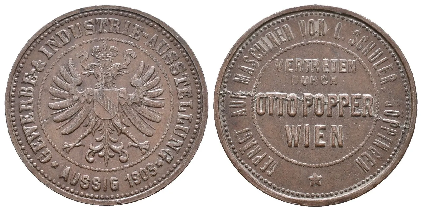 AE Medaile 1903 - Pamětní medaile na všeobecnou německou živnostenskou, — 1