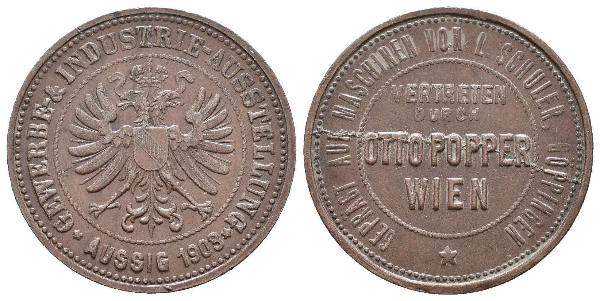 AE Medaile 1903 - Pamětní medaile na všeobecnou německou živnostenskou, — 1