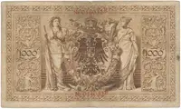 Německo, 1000 Mark 1903, Ro.21, 1x natrž. 4 mm - fotografie 2