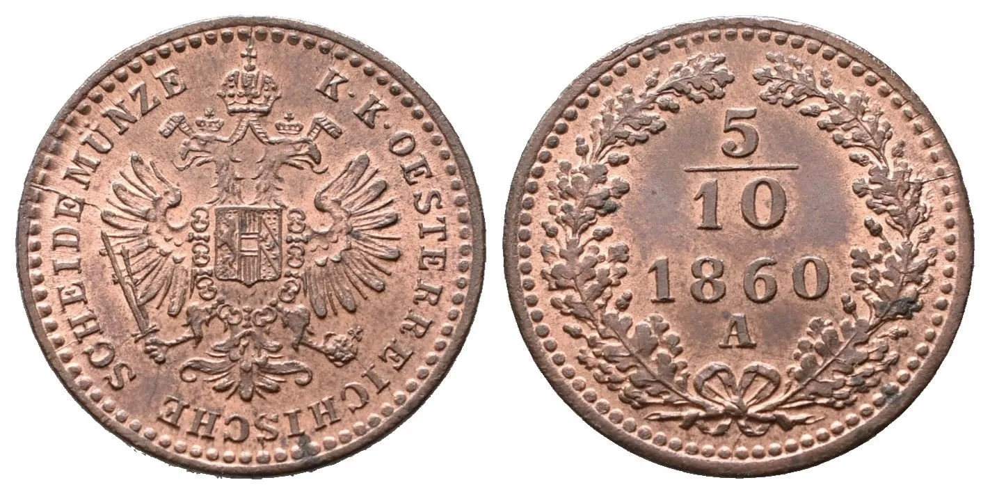 5/10 Krejcar 1860 A
