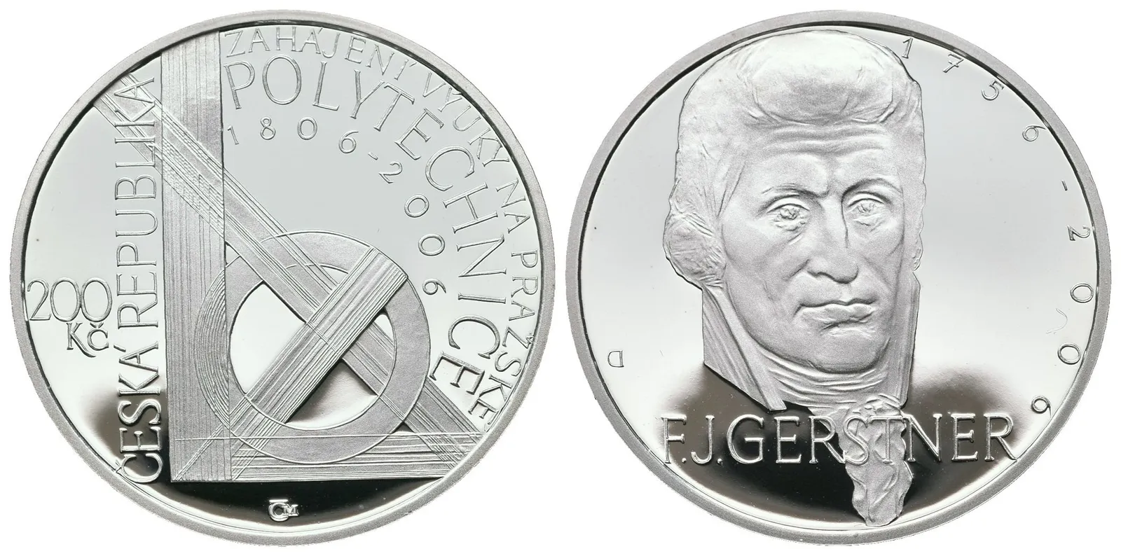 200 Kč 2006 - František Josef Gerstner, PROOF