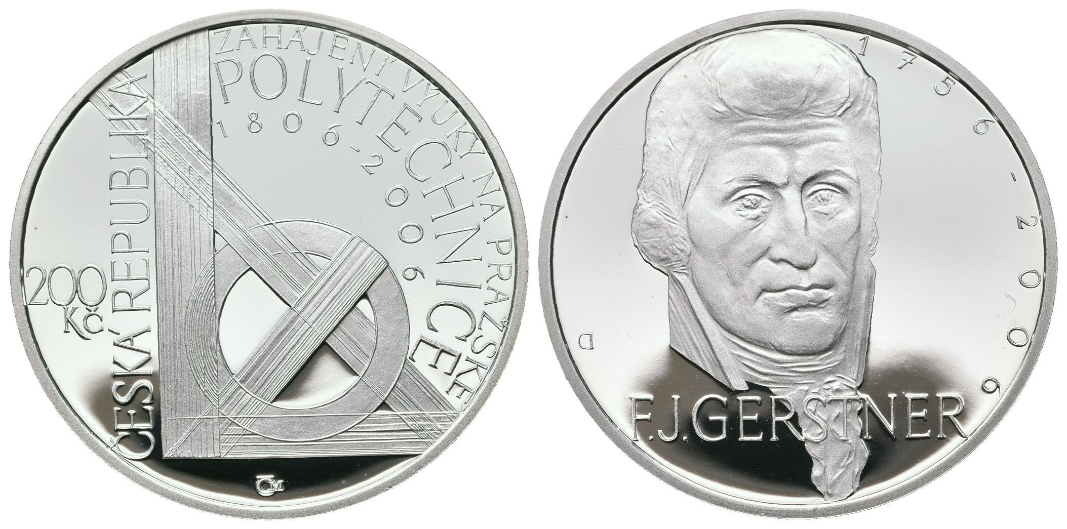 200 Kč 2006 - František Josef Gerstner, PROOF