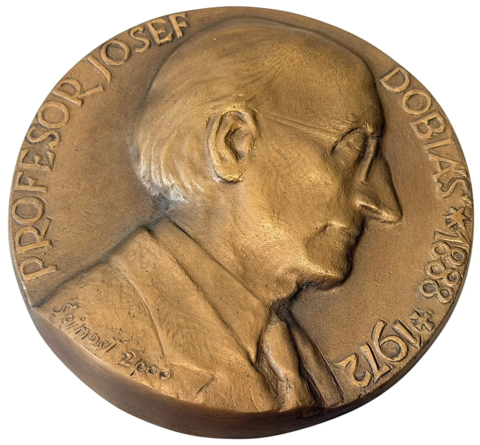 AE Plaketa 2000 - Profesor Josef Dobiáš. Litý bronz 154 mm — 1