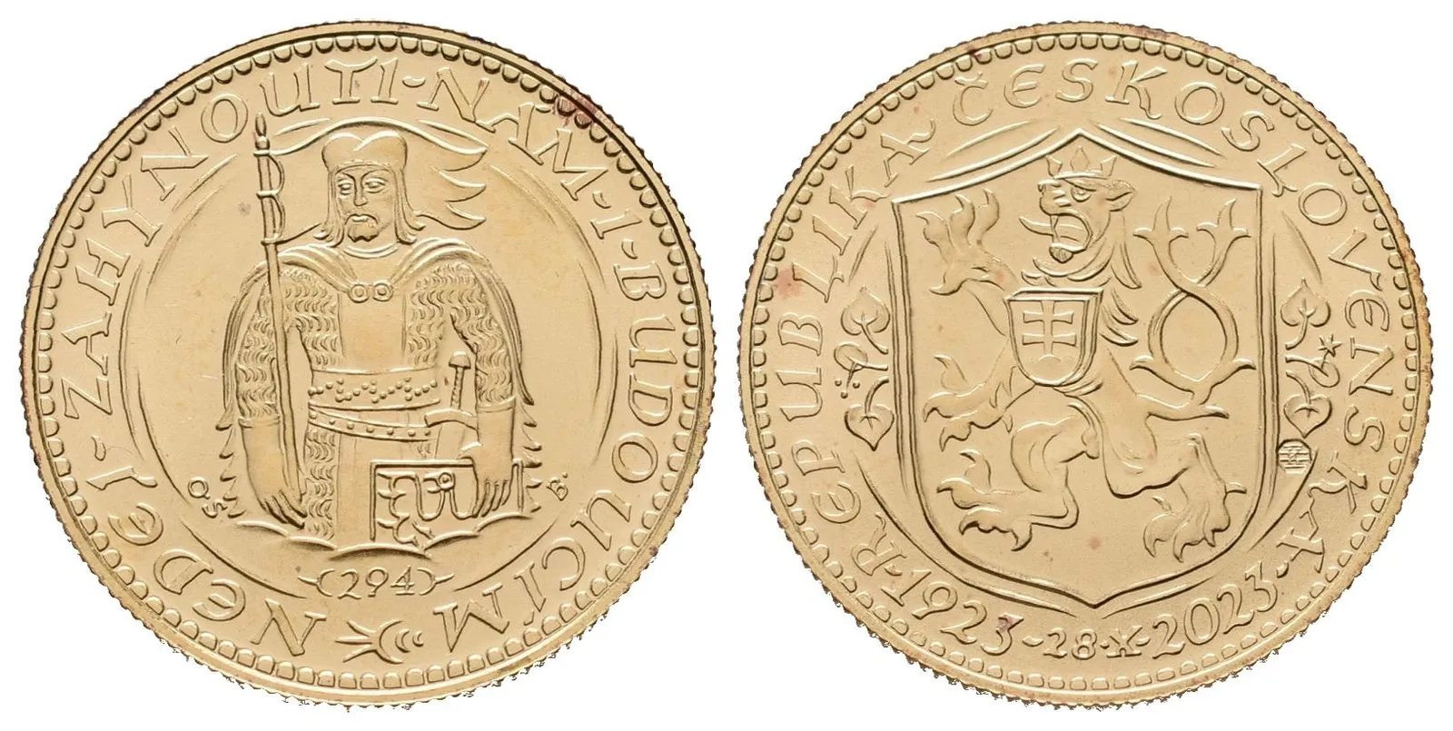 Svatováclavský dukát 1923 - 2023, číslovaný, číslo 294