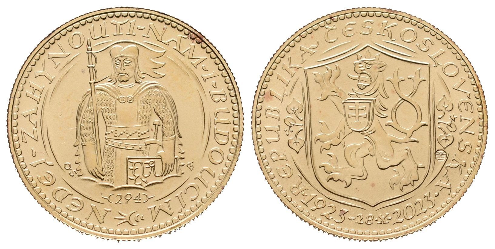 Svatováclavský dukát 1923 - 2023, číslovaný, číslo 294