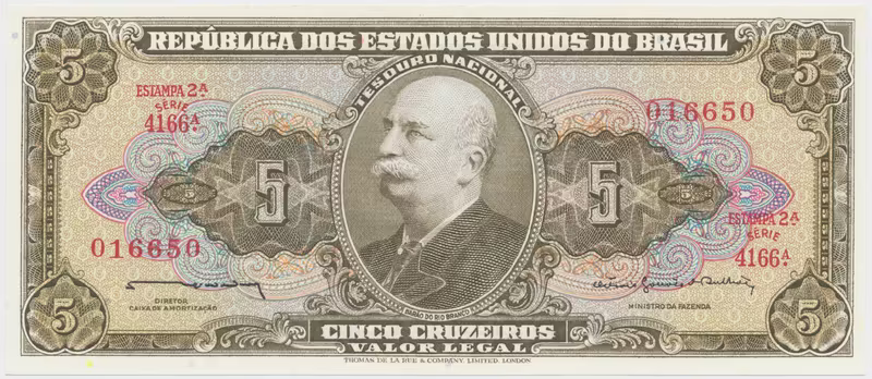 Brazílie, 5 Cruzeiros (1964), P.176c