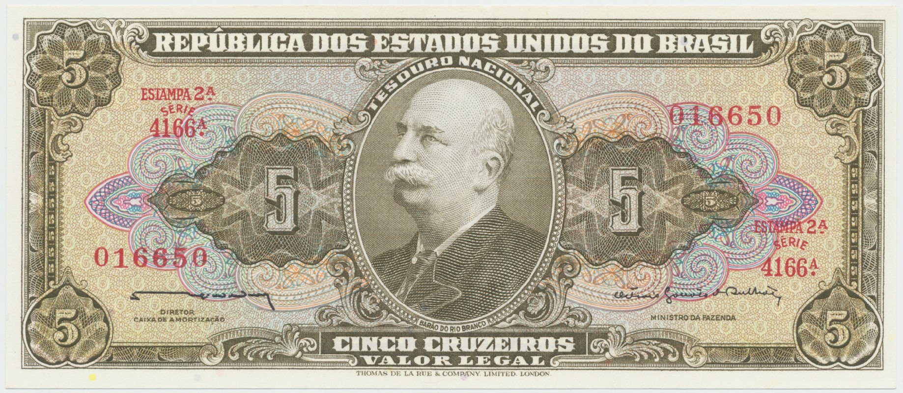Brazílie, 5 Cruzeiros (1964), P.176c