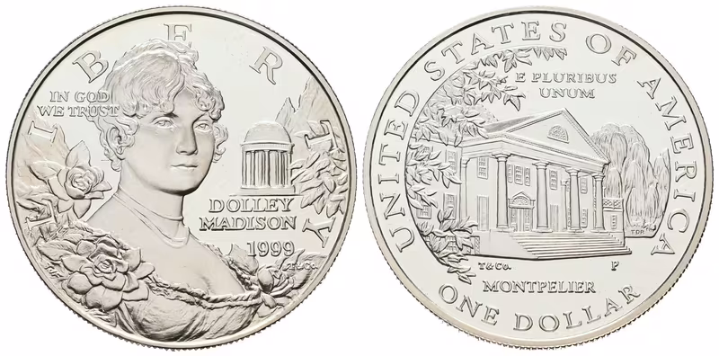 USA, 1 Dollar 1999 - Dolley Madison, PROOF