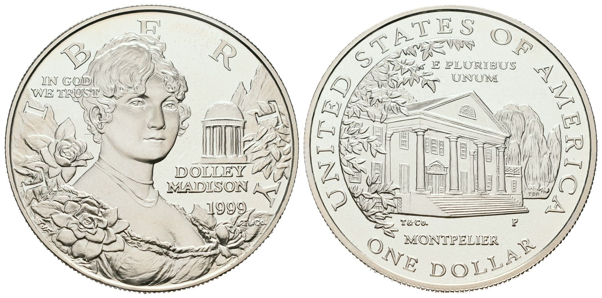 USA, 1 Dollar 1999 - Dolley Madison, PROOF