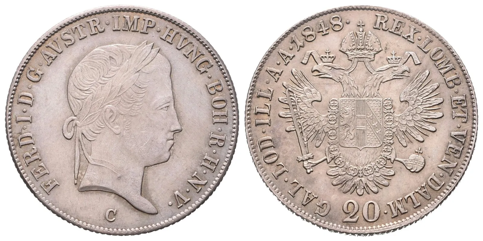 Ferdinand V., 20 Krejcar 1848 C, Praha