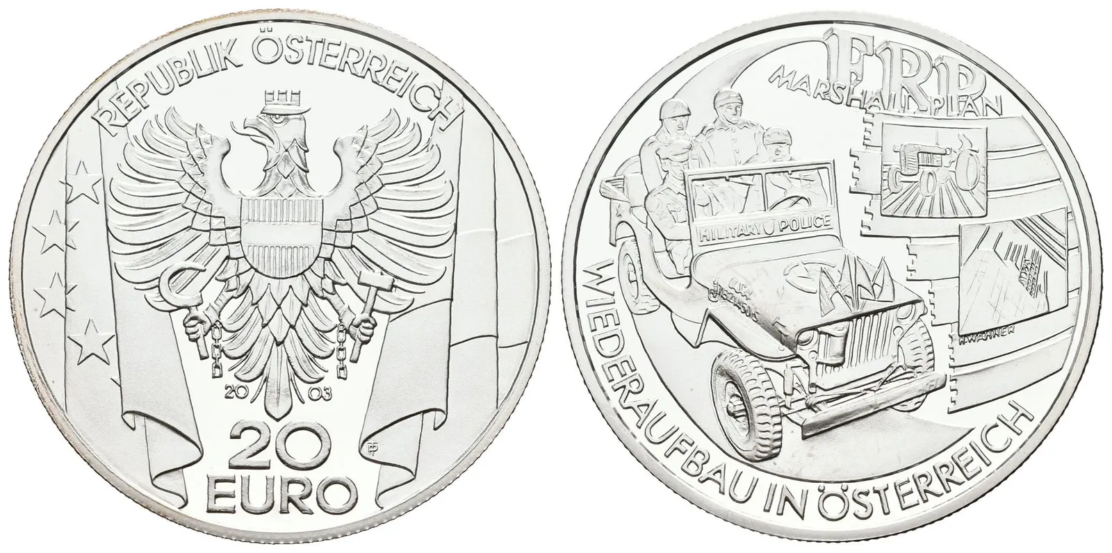 Rakousko, 20 Euro 2003 - Obnova Rakouska
