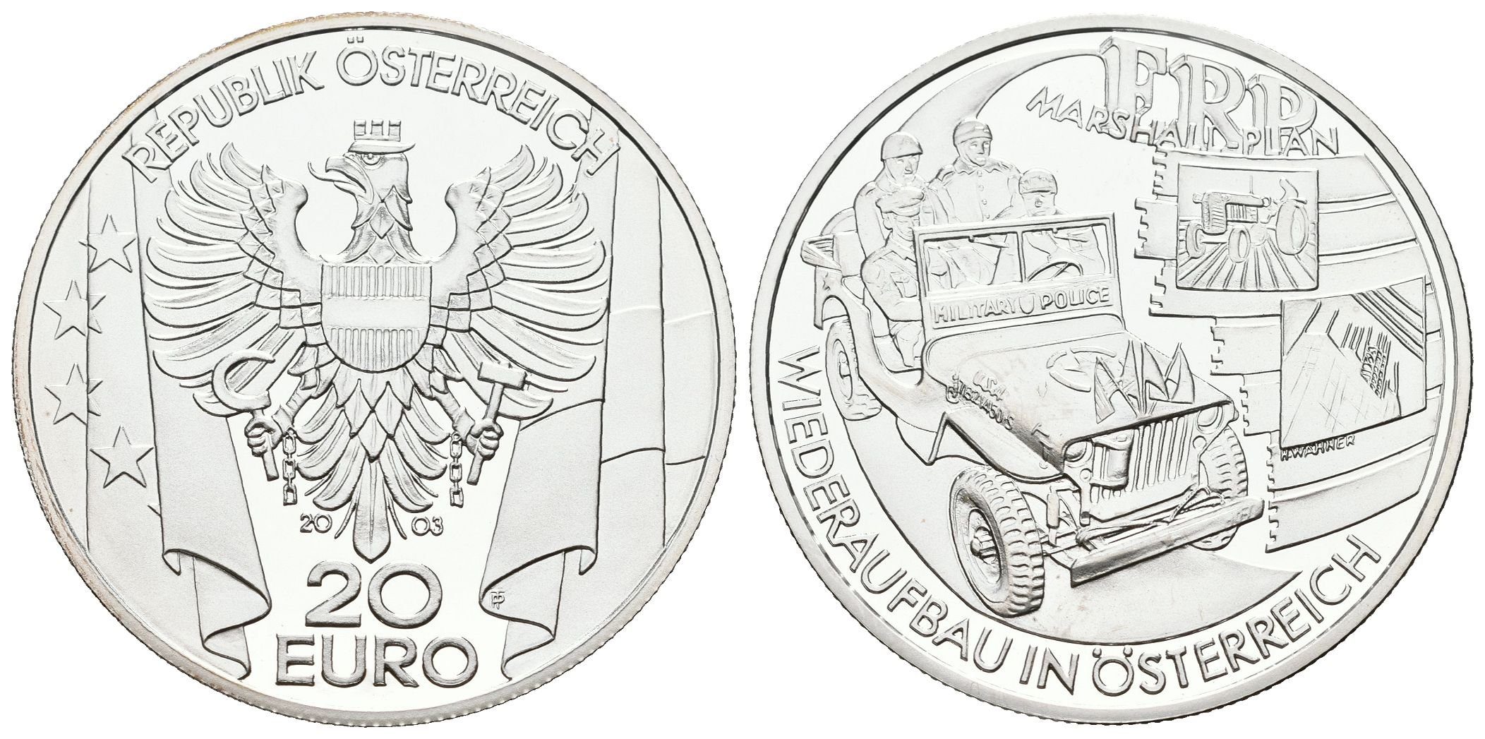 Rakousko, 20 Euro 2003 - Obnova Rakouska