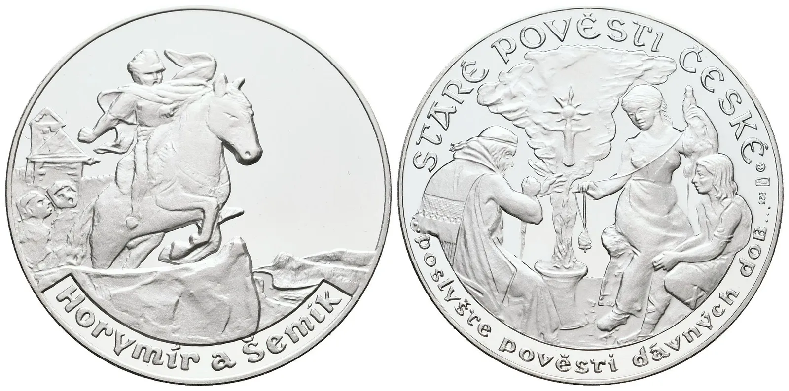 Stříbrná investiční medaile - Staré pověsti české - Horymír a Šemík- Ag 20 g - 925/1000