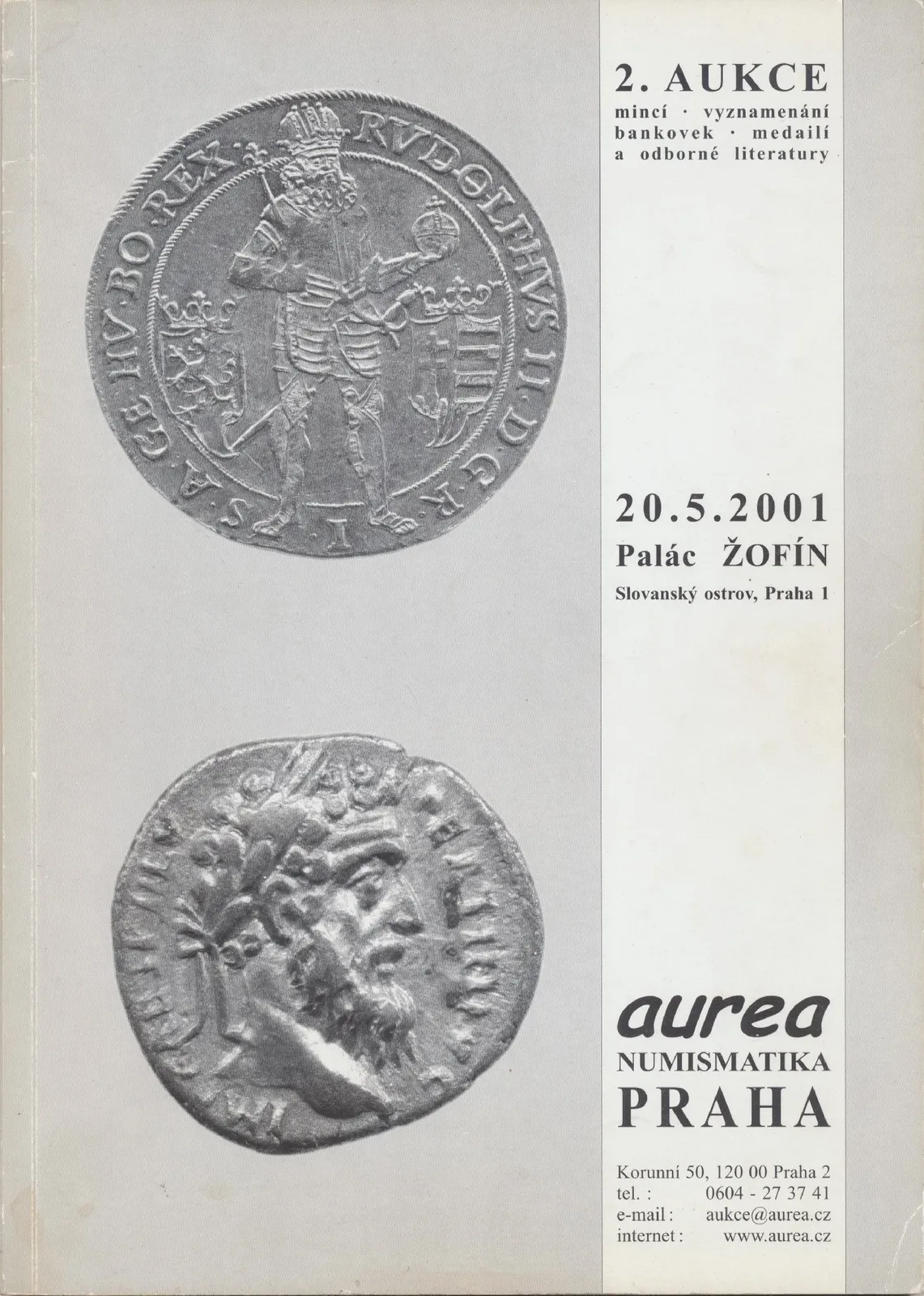 2. Aukce - mincí • vyznamenání • bankovek • medailí a odborné literatury