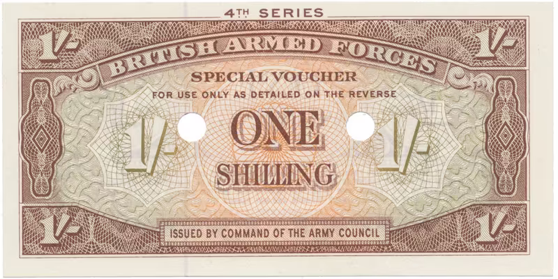 Velká Británie, 1 Shilling (1962), BAF - vojenské vydání, P.M32b