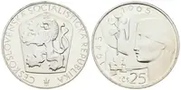 25 Kčs 1965 - 20. výročí osvobození Československa, PROOF, původní etue - fotografie 2