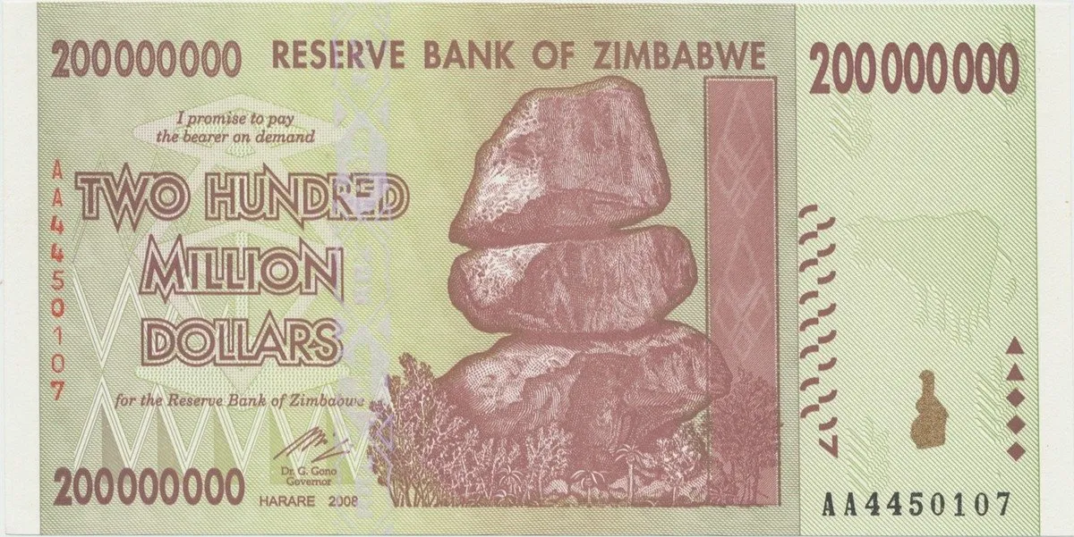 Zimbabwe, 200 Million Dollars 2008, P.81
