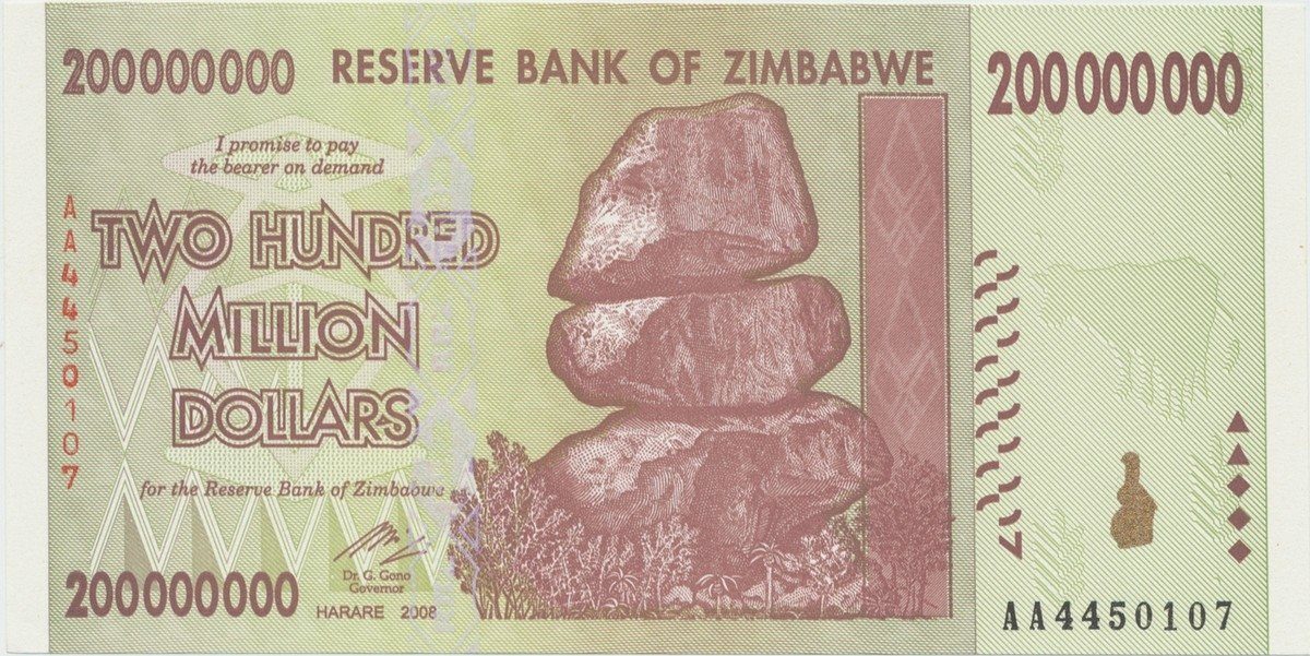 Zimbabwe, 200 Million Dollars 2008, P.81
