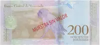 Venezuela, 200 Bolivares 2018, anulát - MUESTRA SIN VALOR, P.107as - fotografie 2