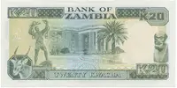 Zambie, 20 Kwacha (1989~1991), P.32a - fotografie 2