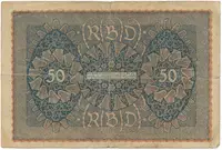 Německo, 50 Mark 1919, Reihe 3, Ro.62c - fotografie 2