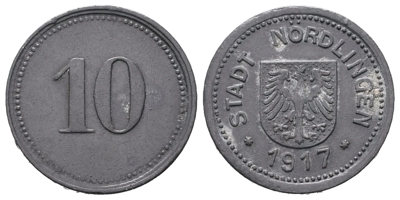 Nouzové ražby, 10 Pfennig 1917 - Nördlingen