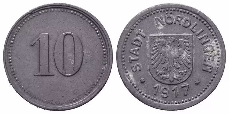 Nouzové ražby, 10 Pfennig 1917 - Nördlingen