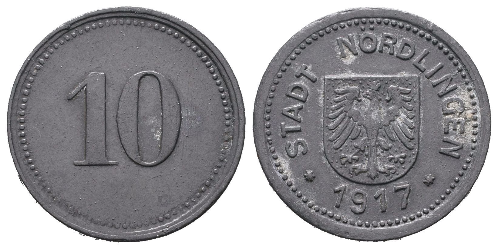 Nouzové ražby, 10 Pfennig 1917 - Nördlingen