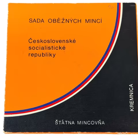 Sada oběžných mincí 1990 - v etui, nep. opotřebovaný přebal_7 ks