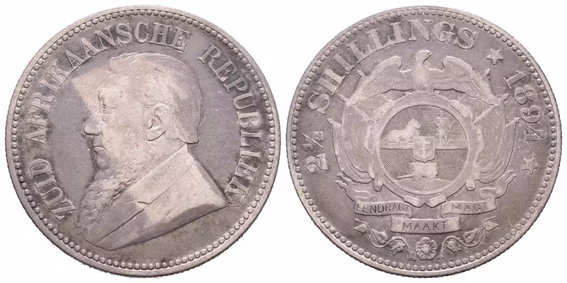 JAR, 2 1/2 Shilling 1894