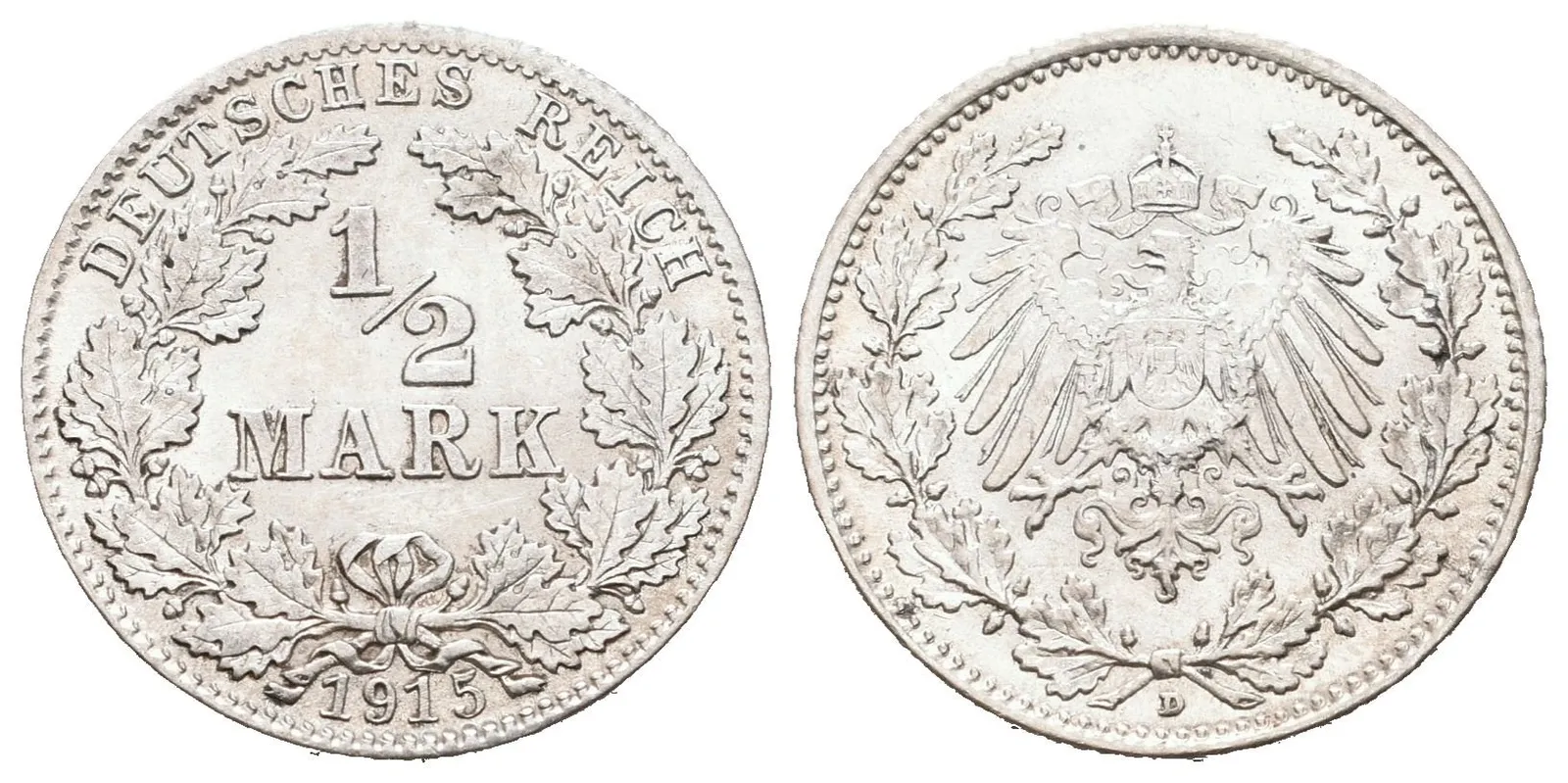 Německé císařství, 1/2 Marka 1915 D