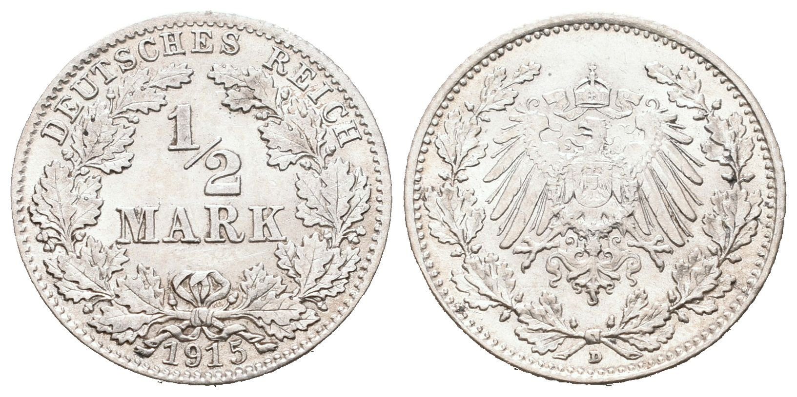 Německé císařství, 1/2 Marka 1915 D