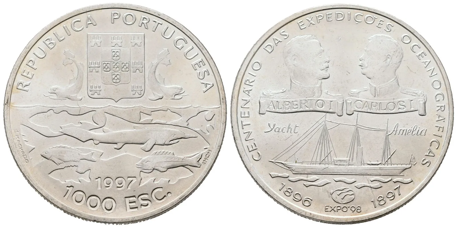 Portugalsko, 1000 Escudos 1997 - Oceánografická expedice