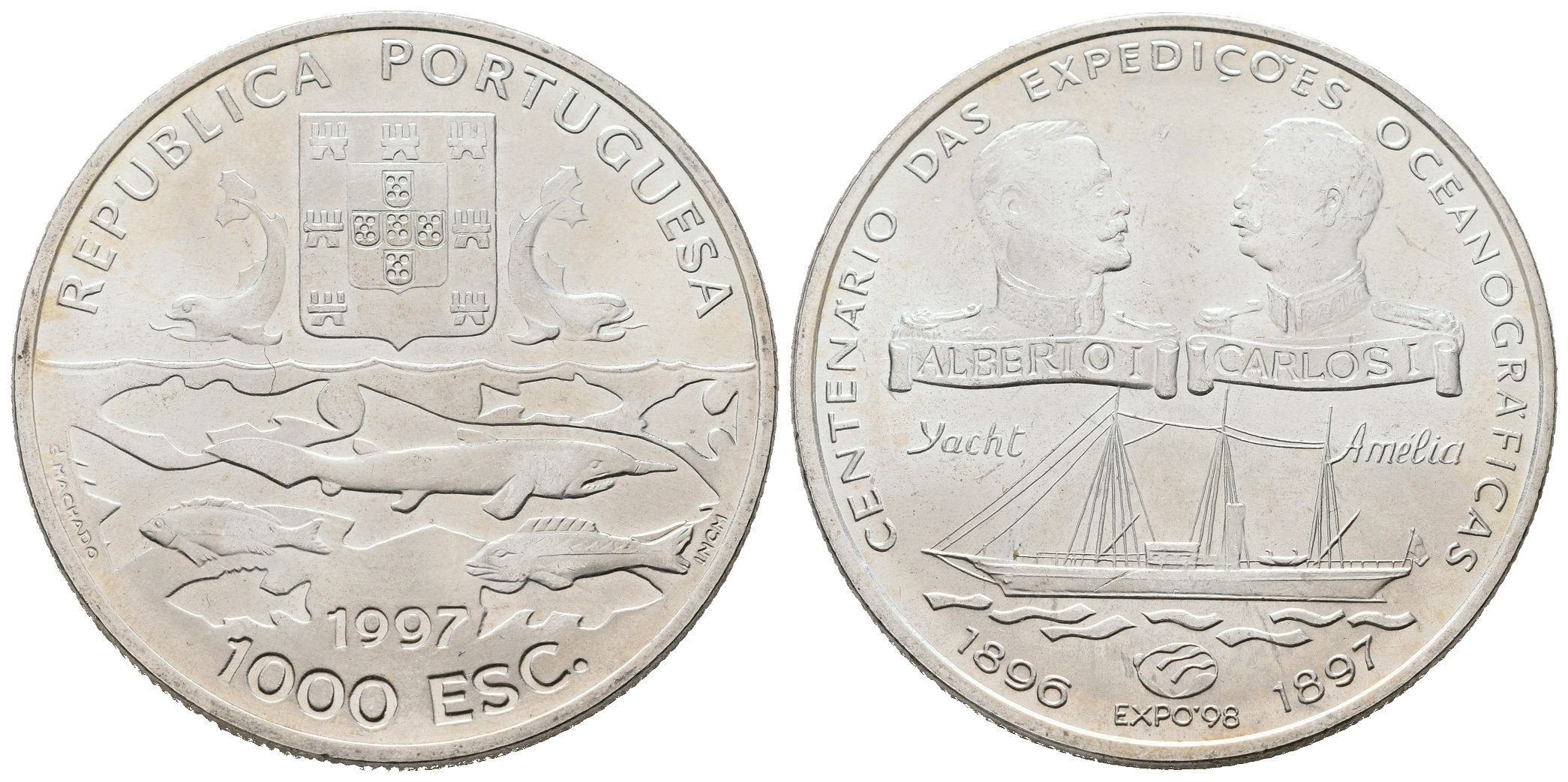 Portugalsko, 1000 Escudos 1997 - Oceánografická expedice
