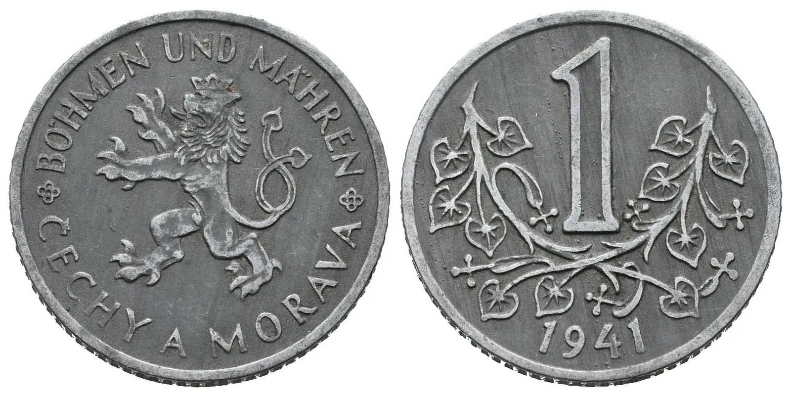 1 Koruna 1941, krásná zachovalost