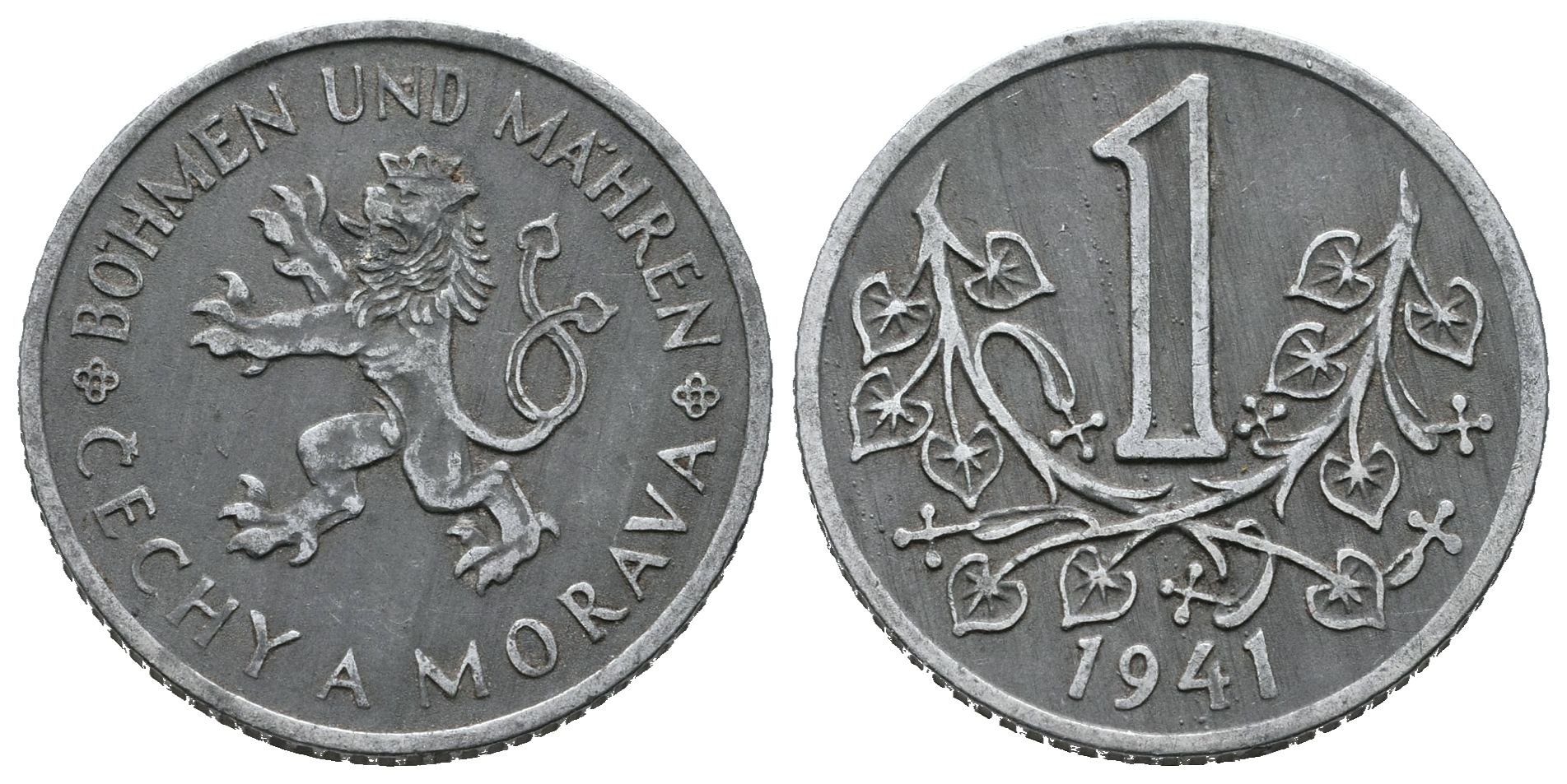 1 Koruna 1941, krásná zachovalost