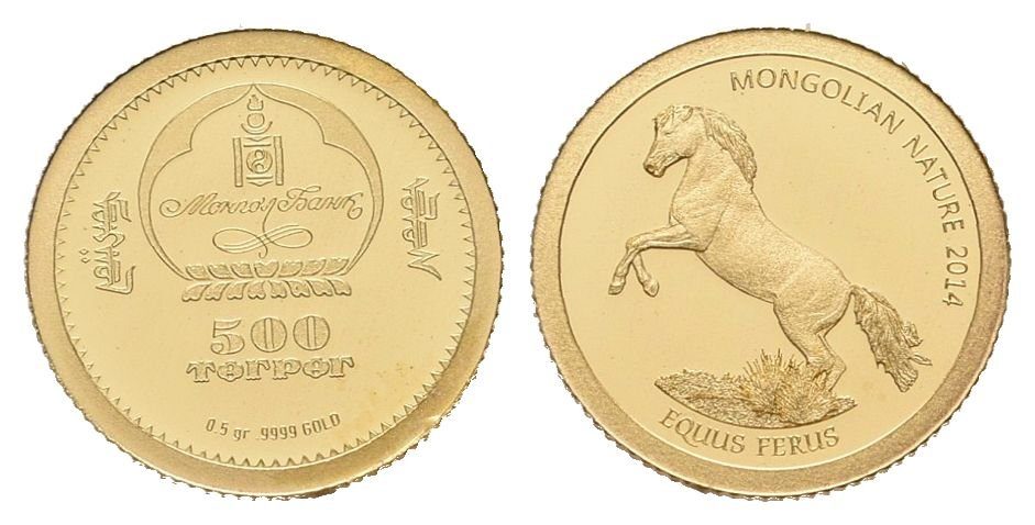 Mongolsko, 500 Tugrik 2014 - Kůň